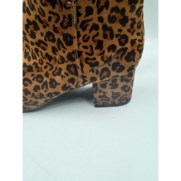 Laine Bryant Leopard Ankle Boots Tan Women's Size 8W - Picture 4 of 9